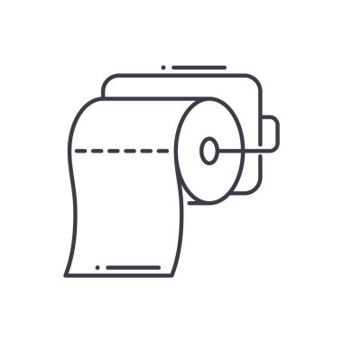 Doku kağıt simgesi, doğrusal izole edilmiş illüstrasyon, ince çizgi vektörü, web tasarım işareti, düzenlenebilir beyaz arkaplan üzerinde çizgi konsept sembolü.