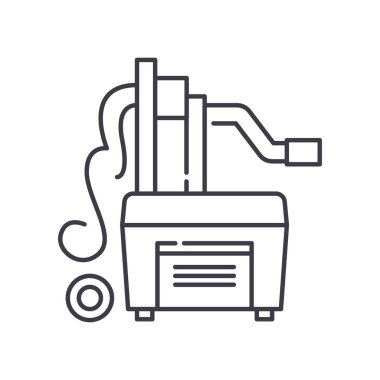 Spiral sucer simgesi, doğrusal izole edilmiş illüstrasyon, ince çizgi vektörü, web tasarım işareti, düzenlenebilir konsept sembolü beyaz arkaplanda..
