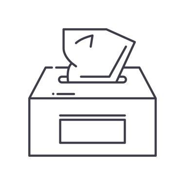 Doku kağıt konsepti simgesi, doğrusal izole edilmiş illüstrasyon, ince çizgi vektörü, web tasarım işareti, düzenlenebilir beyaz arkaplan üzerinde çizgi konsept sembolü.