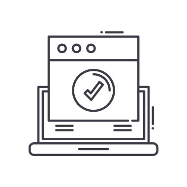 Kablosuz simge, doğrusal izole edilmiş illüstrasyon, ince çizgi vektörü, web tasarım işareti, düzenlenebilir beyaz arkaplan üzerinde çizgi konsept sembolü.