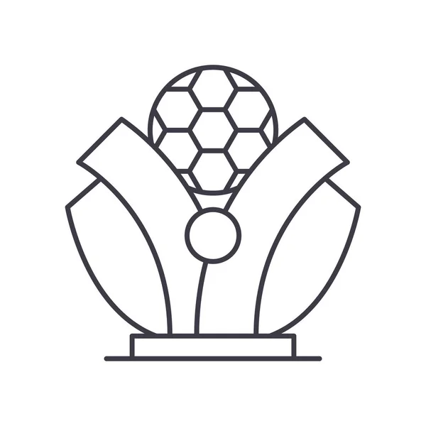 Icono de copa deportiva, ilustración lineal aislada, vector de línea delgada, signo de diseño web, símbolo de concepto de contorno con trazo editable sobre fondo blanco. — Archivo Imágenes Vectoriales