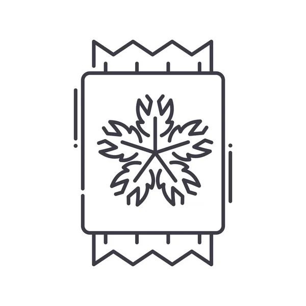 Icono de decoración de invierno, ilustración lineal aislada, vector de línea delgada, signo de diseño web, símbolo de concepto de contorno con trazo editable sobre fondo blanco. — Vector de stock