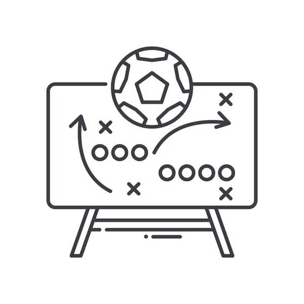 Sport stratégia ikon, lineáris elszigetelt illusztráció, vékony vonal vektor, web design jel, vázlat koncepció szimbólum szerkeszthető stroke fehér háttér. — Stock Vector