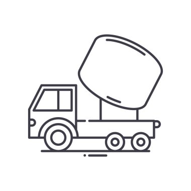 Araba simgesi yapılandır, doğrusal izole resimleme, ince çizgi vektörü, web tasarım işareti, düzenlenebilir konsept sembolü beyaz arkaplan üzerinde.