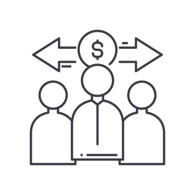 Katkı simgesi, doğrusal izole edilmiş illüstrasyon, ince çizgi vektörü, web tasarım işareti, düzenlenebilir çizgi konsept sembolü beyaz arkaplan üzerinde.