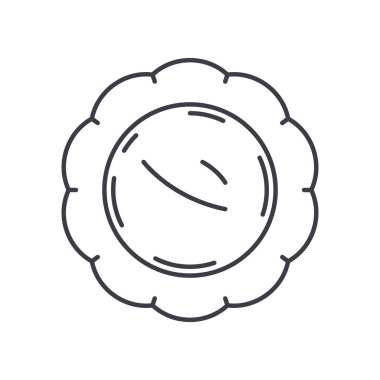 Dinlenen yastık simgesi, doğrusal izole edilmiş illüstrasyon, ince çizgi vektörü, web tasarım işareti, düzenlenebilir çizgi konsept sembolü beyaz arkaplan üzerinde.