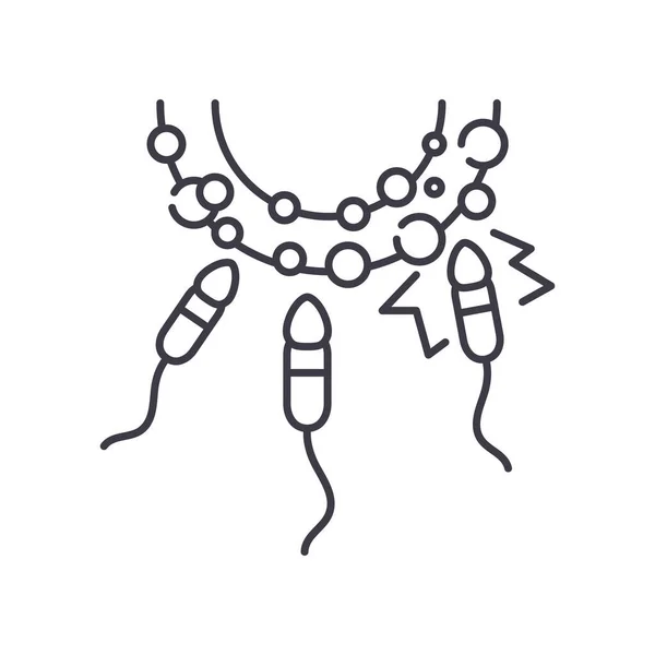 Icône de processus de reproduction, illustration linéaire isolée, vecteur de ligne mince, panneau de conception Web, symbole de concept de contour avec trait modifiable sur fond blanc. — Image vectorielle