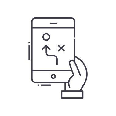 İlişki hedefleri simgesi, doğrusal izole edilmiş illüstrasyon, ince çizgi vektörü, web tasarım işareti, düzenlenebilir konsept sembolü beyaz arkaplan üzerinde.