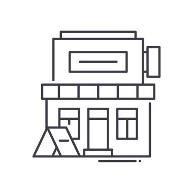 Depolama simgesi, doğrusal izole resimleme, ince çizgi vektörü, web tasarım işareti, düzenlenebilir konsept sembolü beyaz arkaplan üzerinde.