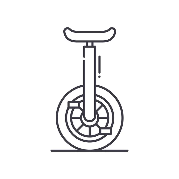 Icône de cycle, illustration linéaire isolée, vecteur de ligne mince, signe de conception Web, symbole de concept de contour avec trait modifiable sur fond blanc. — Image vectorielle