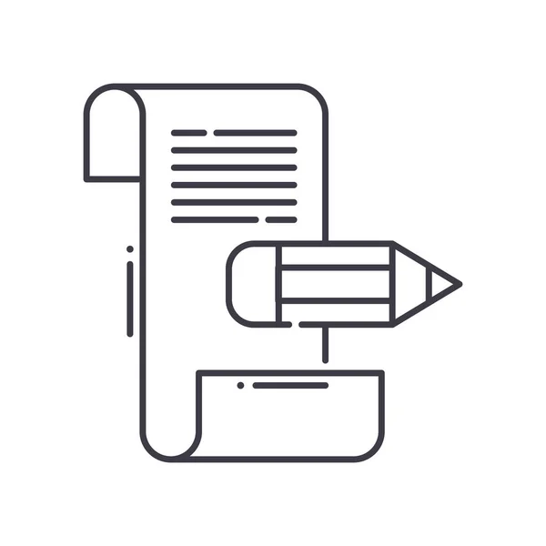 Verkaufsberichtssymbol, linear isolierte Illustration, dünner Linienvektor, Webdesign-Schild, Umrisskonzept-Symbol mit editierbarem Strich auf weißem Hintergrund. — Stockvektor