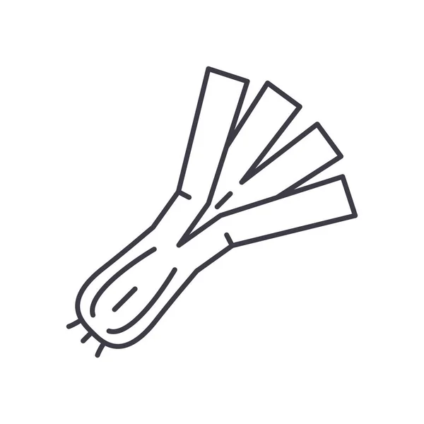 Lauch-Symbol, linear isolierte Illustration, dünner Linienvektor, Webdesign-Zeichen, Umrisskonzept-Symbol mit editierbarem Strich auf weißem Hintergrund. — Stockvektor