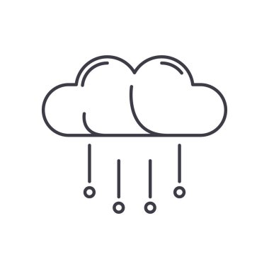 Veri denetim paneli resim simgesi, doğrusal izole resimleme, ince çizgi vektörü, web tasarım işareti, düzenlenebilir konsept sembolü beyaz arkaplan üzerinde.