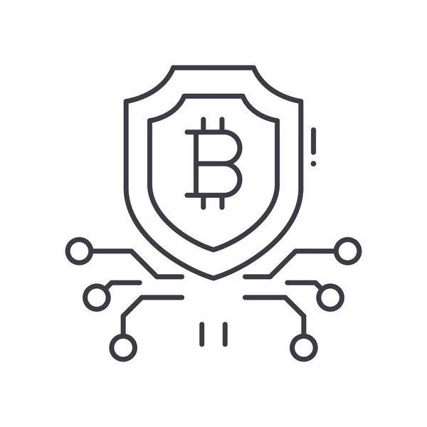 Cryptocurrency kép ikon, lineáris elszigetelt illusztráció, vékony vonal vektor, web design jel, vázlat fogalom szimbólum szerkeszthető stroke fehér háttér. — Stock Vector