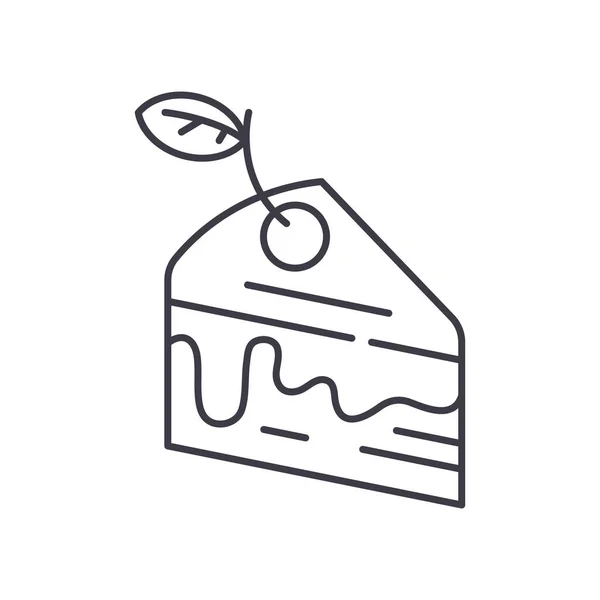 クレープケーキアイコン、線形分離イラスト、細い線ベクトル、ウェブデザイン、白の背景に編集可能なストロークとアウトラインコンセプトシンボル. — ストックベクタ