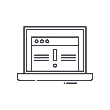 Siber soygun simgesi, doğrusal izole edilmiş illüstrasyon, ince çizgi vektörü, web tasarım işareti, düzenlenebilir beyaz arkaplan üzerinde çizgi konsept sembolü.