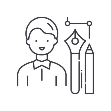 Web içeriği simgesi oluştur, doğrusal izole edilmiş illüstrasyon, ince çizgi vektörü, web tasarım işareti, düzenlenebilir konsept sembolü beyaz arkaplan üzerinde.