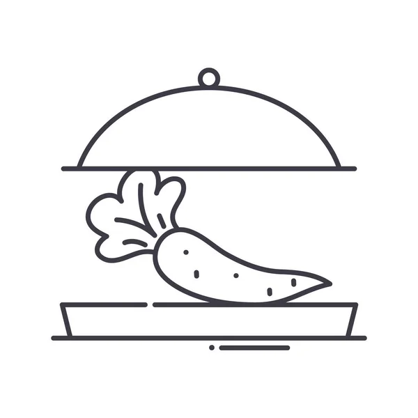 Dietetyczna ikona żywności, liniowa odizolowana ilustracja, wektor cienkiej linii, znak projektowy sieci web, symbol koncepcji zarysu z edytowalnym pociągnięciem na białym tle. — Wektor stockowy