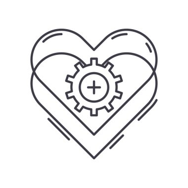 Tarih servisi simgesi, doğrusal izole edilmiş illüstrasyon, ince çizgi vektörü, web tasarım işareti, düzenlenebilir çizgi konsept sembolü beyaz arkaplan üzerinde.