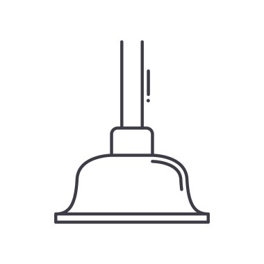 Pompalama simgesi, doğrusal izole edilmiş illüstrasyon, ince çizgi vektörü, web tasarım işareti, düzenlenebilir beyaz arkaplan üzerinde çizgi konsept sembolü.