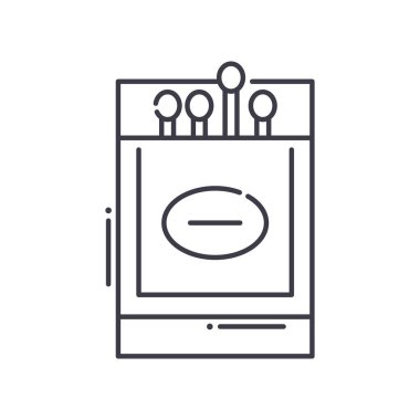 Simgeyi, doğrusal izole edilmiş illüstrasyonu, ince çizgi vektörünü, web tasarım işaretini, düzenlenebilir çizgi konsept sembolünü beyaz arkaplan üzerinde eşleştirir.