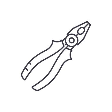 Kerpeten simgesi, doğrusal izole edilmiş illüstrasyon, ince çizgi vektörü, web tasarım işareti, düzenlenebilir beyaz arkaplan üzerinde çizgi konsept sembolü.