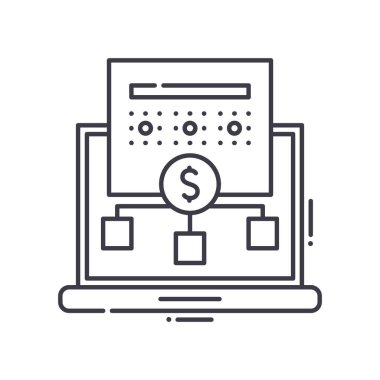 Platform simgesi, doğrusal izole edilmiş illüstrasyon, ince çizgi vektörü, web tasarım işareti, düzenlenebilir beyaz arkaplan üzerinde çizgi konsept sembolü.