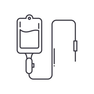 Düşürme konsepti simgesi, doğrusal izole çizim, ince çizgi vektörü, web tasarım işareti, düzenlenebilir konsept sembolü beyaz arkaplan üzerinde.