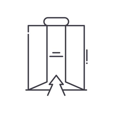 Rahat simgenizden kaçının, doğrusal izole edilmiş illüstrasyon, ince çizgi vektörü, web tasarım işareti, düzenlenebilir konsept sembolü beyaz arkaplanda.