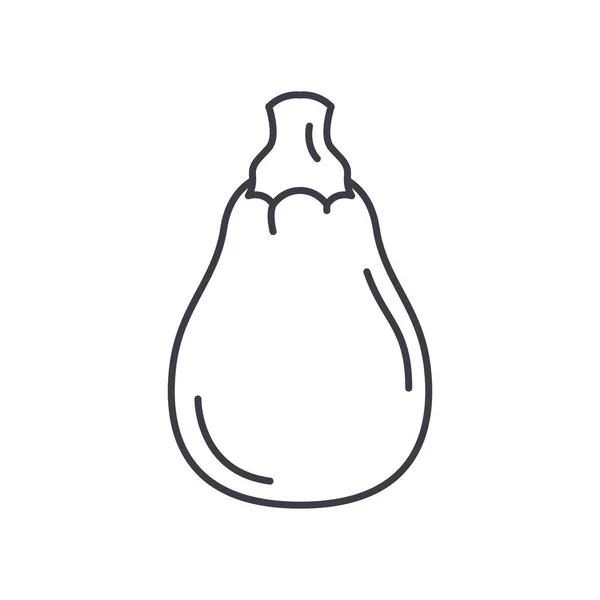 Icona pianta d'uovo, illustrazione lineare isolata, vettore linea sottile, segno web design, simbolo del concetto di contorno con tratto modificabile su sfondo bianco. — Vettoriale Stock