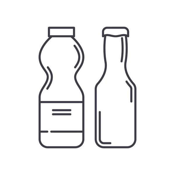 Иконка для питья, линейная изолированная иллюстрация, вектор тонкой линии, знак веб-дизайна, символ концепции контура с редактируемым штрихом на белом фоне. — стоковый вектор