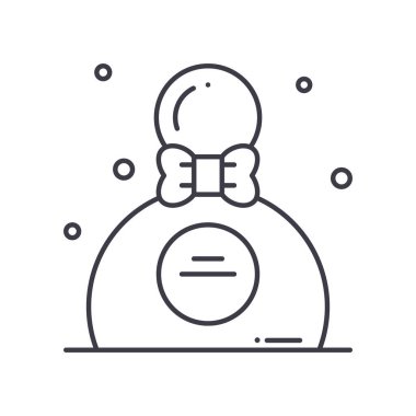 Parfüm resim simgesi, doğrusal izole edilmiş illüstrasyon, ince çizgi vektörü, web tasarım işareti, düzenlenebilir beyaz arkaplan üzerinde çizgi konsept sembolü.