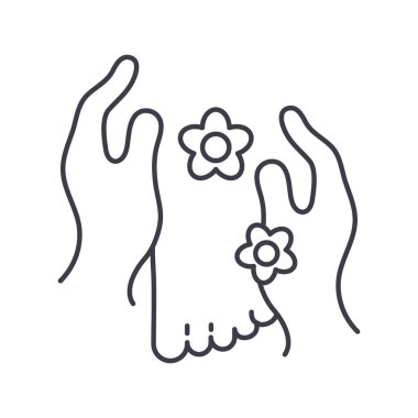 Pedikür simgesi, doğrusal izole edilmiş illüstrasyon, ince çizgi vektörü, web tasarım işareti, düzenlenebilir beyaz arkaplan üzerinde çizgi konsept sembolü.