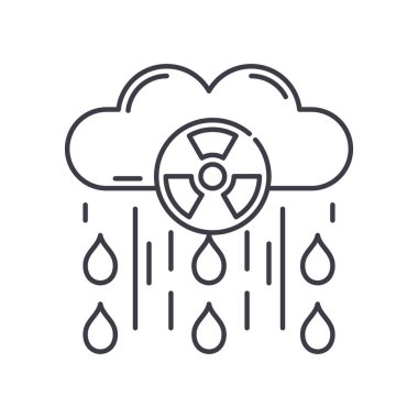 Ekolojik felaket simgesi, doğrusal izole edilmiş illüstrasyon, ince çizgi vektörü, web tasarım işareti, düzenlenebilir konsept sembolü beyaz arkaplan üzerinde.