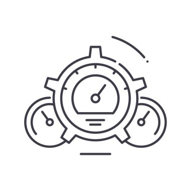 Performans simgesi, doğrusal izole edilmiş illüstrasyon, ince çizgi vektörü, web tasarım işareti, düzenlenebilir konsept sembolü beyaz arkaplan üzerinde.