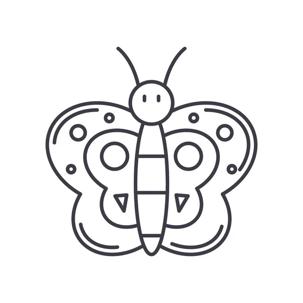 Icono de mariposa de Pascua, ilustración lineal aislada, vector de línea delgada, signo de diseño web, símbolo de concepto de contorno con trazo editable sobre fondo blanco. — Archivo Imágenes Vectoriales