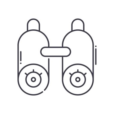 Görüş simgesi, doğrusal izole edilmiş illüstrasyon, ince çizgi vektörü, web tasarım işareti, düzenlenebilir beyaz arkaplan üzerinde çizgi konsept sembolü.