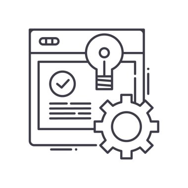 Web uzantı simgesi, doğrusal izole edilmiş illüstrasyon, ince çizgi vektörü, web tasarım işareti, düzenlenebilir beyaz arkaplan üzerinde çizgi konsept sembolü.