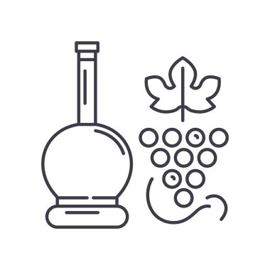 Sarmaşık simgesi, doğrusal izole edilmiş illüstrasyon, ince çizgi vektörü, web tasarım işareti, düzenlenebilir beyaz arkaplan üzerinde çizgi konsept sembolü.