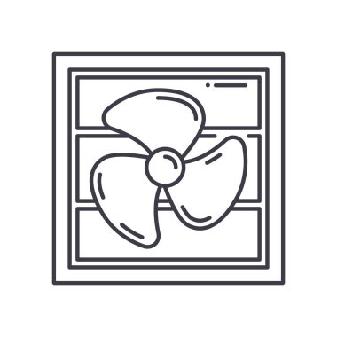 Pan konsept simgesi, doğrusal izole resimleme, ince çizgi vektörü, web tasarım işareti, düzenlenebilir konsept sembolü beyaz arkaplan üzerinde.