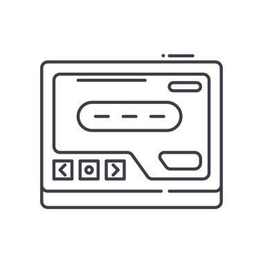 Çağrı simgesi, doğrusal izole edilmiş illüstrasyon, ince çizgi vektörü, web tasarım işareti, düzenlenebilir çizgi konsept sembolü beyaz arkaplan üzerinde.