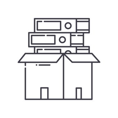 Dosya belgeleri simgesi, doğrusal izole edilmiş illüstrasyon, ince çizgi vektörü, web tasarım işareti, düzenlenebilir çizgi konsept sembolü beyaz arkaplan üzerinde.