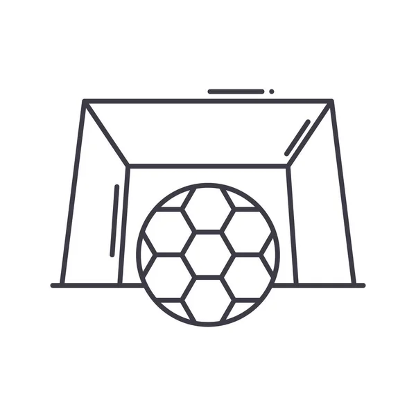 Football játék ikon, lineáris elszigetelt illusztráció, vékony vonal vektor, web design jel, vázlat koncepció szimbólum szerkeszthető stroke fehér háttér. — Stock Vector