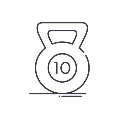 Fitness hedef simgesi, doğrusal izole edilmiş illüstrasyon, ince çizgi vektörü, web tasarım işareti, düzenlenebilir konsept sembolü beyaz arkaplan üzerinde.