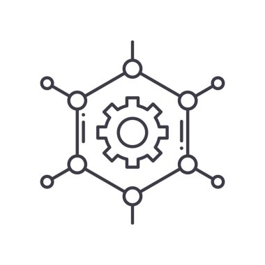 Çerçeve simgesi, doğrusal izole edilmiş illüstrasyon, ince çizgi vektörü, web tasarım işareti, düzenlenebilir beyaz arkaplan üzerinde çizgi konsept sembolü.