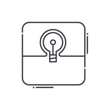 Fikir çözüm simgesi, doğrusal izole edilmiş illüstrasyon, ince çizgi vektörü, web tasarım işareti, düzenlenebilir beyaz arkaplan üzerinde çizgi konsept sembolü.