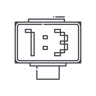 Not simgesi, doğrusal izole edilmiş illüstrasyon, ince çizgi vektörü, web tasarım işareti, düzenlenebilir çizgi konsept sembolü beyaz arkaplan üzerinde.