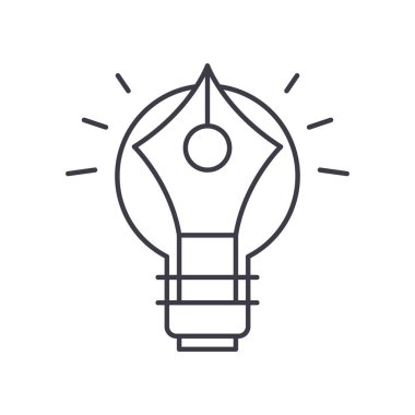 Fikir kopyalama simgesi, doğrusal izole edilmiş illüstrasyon, ince çizgi vektörü, web tasarım işareti, düzenlenebilir konsept sembolü beyaz arkaplan üzerinde.