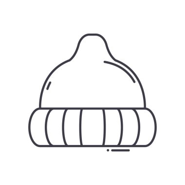 Hiphop kapsülü simgesi, doğrusal izole edilmiş illüstrasyon, ince çizgi vektörü, web tasarım işareti, düzenlenebilir beyaz arkaplan üzerinde çizgi konsept sembolü.