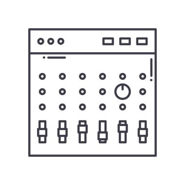 Pano simgesi, doğrusal izole edilmiş illüstrasyon, ince çizgi vektörü, web tasarım işareti, düzenlenebilir çizgi konsept sembolü ile beyaz arkaplan üzerinde.